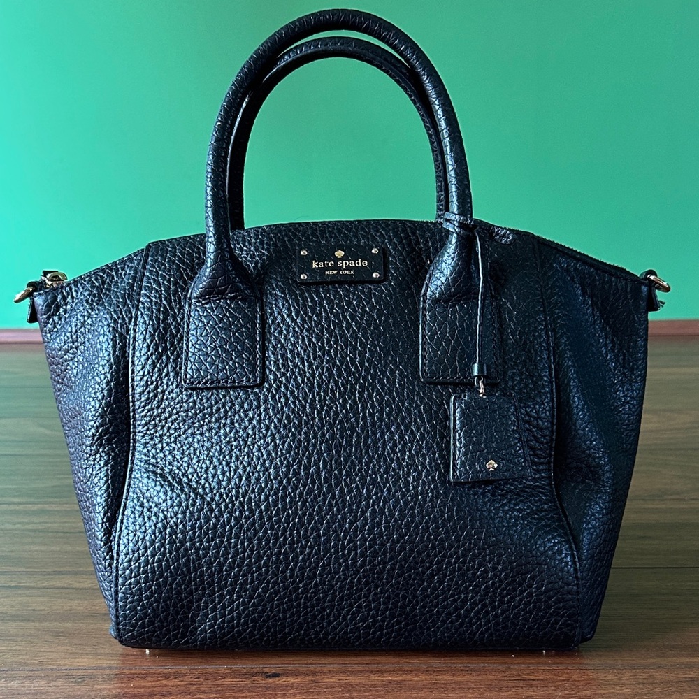 ⚫️⚫️EUC Kate Spade Pebbled Leather Black Satchel⚫️⚫️